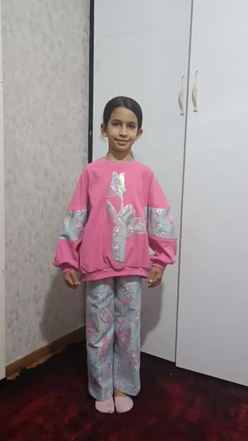 لباس پنبه ۱۰۰ درصد و شلوار ژاکارد